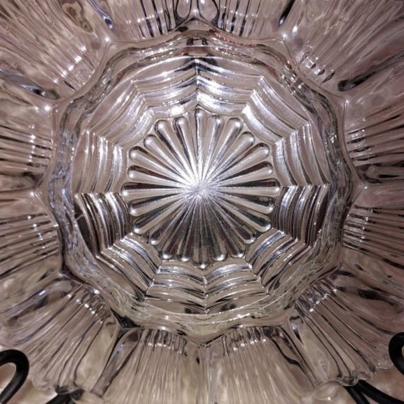 Vintage Anchor Hocking Clear Glass Shell Motif 10" Deviled Egg Relish Tray - Picture 5 of 9